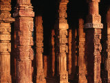 Square Pillars Around Main Courtyard of Quwwat-Ul-Islam  Delhi  India