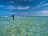 Man in Water Bone Fishing