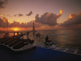Sunset and Jet Skis  Cancun  Mexico