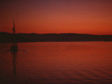 A Beautiful Red Twilight Settles over the Olympic Peninsula
