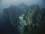 Mountainous Phi Phi Island Rises from the Sea