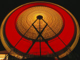 Time Exposure of a Whirling Lighted Carnival Ride at Night