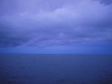 The Horizon Line Splits the View Looking out over the Caribbean Sea in Belize
