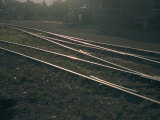 Morning Sun Highlights the Tracks of This Railroad That Runs Through Santa Fe  New Mexico
