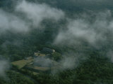 Aerial of the Ruins of a Mayan City Located Deep in the Forest
