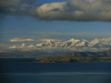 A View of Lake Titicaca Across to the Snow-Capped Andes Mountains