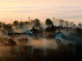 Misty View of the Restored Shaker Village at Pleasant Hill