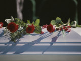 Roses Cover the Casket of an Officer Killed in the Pentagon on 9/11