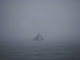 A Cat Boat Braves Foggy Stormy Weather