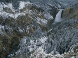 Lower Falls of the Yellowstone River in Winter