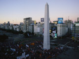 A Rally at the Base of the Obelisk in Plaza De La Republica