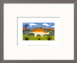 "Steggy The Stegosaurus" Pre-made-framed Framed Art Print