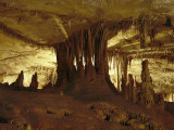 Underground View of Limestone Rock Formations in One of the Lehman Caves