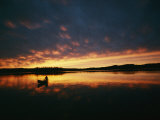 A Canoe at Sunset in East Manitoba
