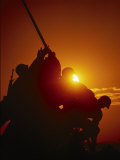 View of the Iwo Jima Monument Taken at Sunset