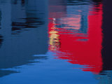 The Bright Lights of the City Reflected in the Rain Puddles Around the Sydney Opera House