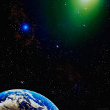 Illustration of Earth and Stars
