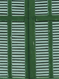 Green and White Shutters