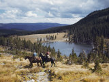 Two Horsemen Ride Above Pecos Baldy Lake