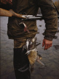 Teal and Snipe Hang from a Hunters Belt