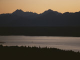 A Twilight View of the Olympic Mountains and Admirality Inlet
