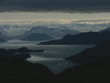 Aerial View of the Sound and Surrounding Mountains