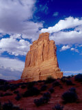 Courthouse Tower Natural Sandstone Edifice  Arches National Park  Utah  USA
