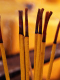 Incense Offering at Great Sacred Stupa or That Luang  Vientiane  Laos