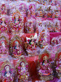 Figurines of Hindu Gods Ganesh and Laxshmi  Sold as Part of the Diwali Festival  Varanasi  India
