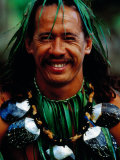 Portrait of Traditonal Dancer  Cook Islands