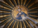 Byzantine Mosaic in Narthex at Kariye Museum  Istanbul  Turkey