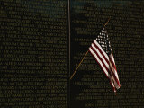 American Flag Left at the Vietnam Veterans Memorial