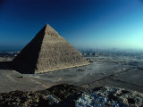 Pyramid of Chephren from Top of Pyramid of Mycerinus Giza  Egypt