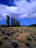 The Seven Raised Moai of Ahu Akivi  Chile