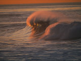 Breaking Surf at Sunset in La Jolla