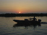 Crabbing off Delacroix Island at Sunrise