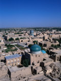 City from Minaret of Islom-Huja Medrassa  Khiva  Uzbekistan