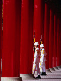 Changing of guard at Martyrs Shrine  Taipei  Taiwan