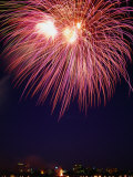 Fireworks Display Over Albert Park Lake  Melbourne  Australia