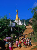 Villagers Going to Town Market  Pindaya  Shan State  Myanmar (Burma)