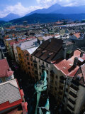 View from City Tower  Innsbruck  Austria