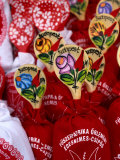 Souvenir Bags of Paprika with Spoons for Sale  Budapest  Hungary