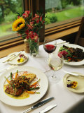 An Attractively Prepared Meal is Served at the Emerald Lake Lodge