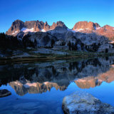 Sierra Nevada Mountains Reflected in Still Lake Waters  Ansel Adams Wilderness Area  USA