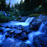 Water Cascading Over Rocks on Shady River  Sierra Nevada Mountains  Ansel Adams Wilderness Area