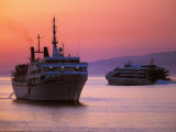 Ferry & Marine Traffic at Mykonos Harbor  Greece