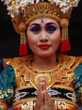 Portrait of Traditional Dancer in Costume  Ubud  Indonesia
