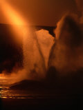 Clepsydra Geyser at Sunset  Yellowstone National Park  USA