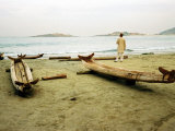 Kovalum  Kerala  India  Fisherman on Sand