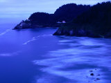 Bay with Heceta Head Lighthouse and Light Keepers House  Yachats  USA